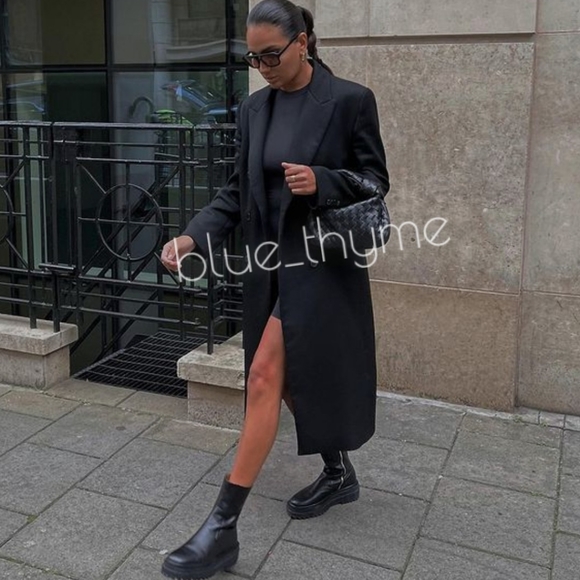 Zara WOMANS Menswear Button Coat - Picture 5 of 9